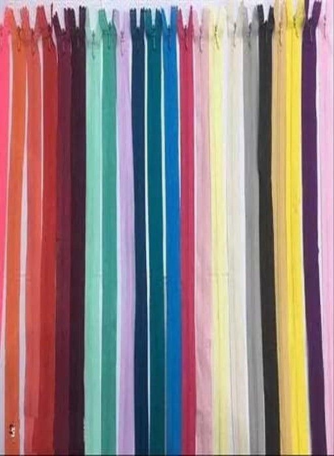 GEMSY سحابات نايلون من جيمسي بطول 16 بوصة | مجموعة من 10 قطع | مثالية للخياطة، والحرف اليدوية، والأزياء، وصناعة الملابس | تُستخدم في صناعة البالازو، والسراويل، وبدلات الأطفال، وغيرها | سحاب صناعي متعدد الألوان مفتوح الطرف - Image 5